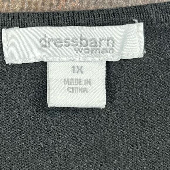 Dress Barn Women’s Black Short Sleeve Sweater 1X - Picture 9 of 11